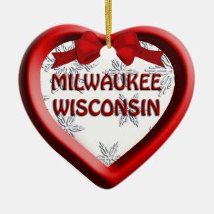 Ornement de Noël de Milwaukee Wisconsin