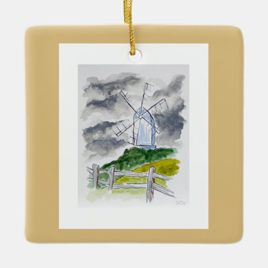 Ornement de Noël de moulin d'Ashcombe (Devant)