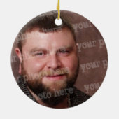 Ornement de Noël de moustache de papa (Dos)