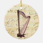 Ornement de Noël de musique de harpe (Dos)