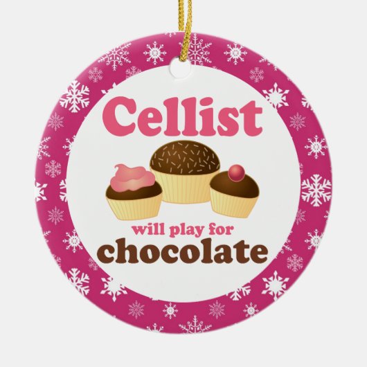 Ornement de Noël de musique de violoncelle (Devant)