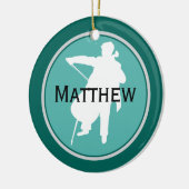 Ornement de Noël de musique personnalisé par (Gauche)