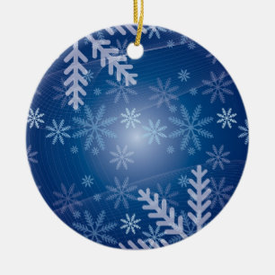 ornement de noël de neige bleue