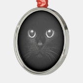 Ornement de Noël de Noël de chat noir (Gauche)