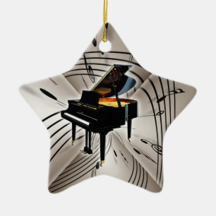 Ornement de Noël de Noël de clavier de piano
