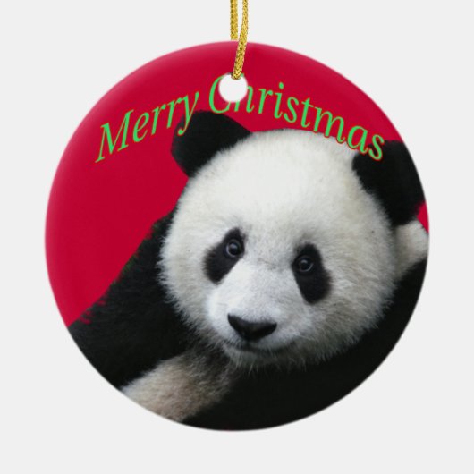Ornement de Noël de Panda géant (Devant)