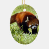 Ornement de Noël de panda rouge (Dos)