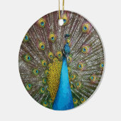 Ornement de Noël de paon fier (Gauche)