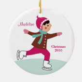 Ornement de Noël de patinage de glace (Dos)