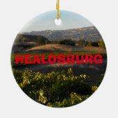 Ornement de Noël de pays de vin de Healdsburg (Dos)