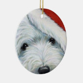 Ornement de Noël "de Père Noël brouillé" Westie (Droite)