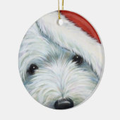 Ornement de Noël "de Père Noël brouillé" Westie (Gauche)