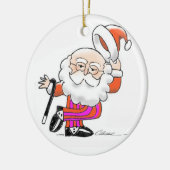 Ornement de Noël de Père Noël de danse (Gauche)