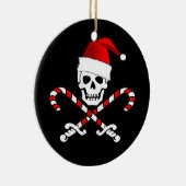 Ornement de Noël de Père Noël de drapeau de pirate (Droite)