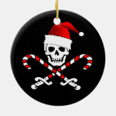 Ornement de Noël de Père Noël de drapeau de pirate (Dos)