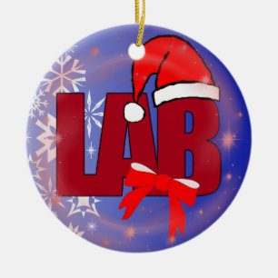 ORNEMENT DE NOËL DE PÈRE NOËL DE LABORATOIRE