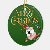 Ornement de Noël de Père Noël ivre (Gauche)