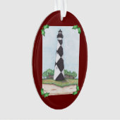 Ornement de Noël de phare de surveillance de cap (devant)