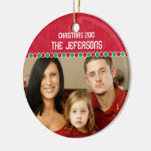 Ornement de Noël de photo de famille (Gauche)