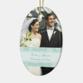 Ornement de Noël de photo de mariage (Gauche)