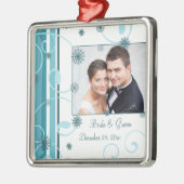 Ornement de Noël de photo de mariage (Gauche)