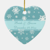 Ornement de Noël de photo de mariage (Dos)