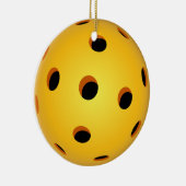 Ornement de Noël de Pickleball - cercle en (Droite)