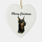 Ornement de Noël de Pinscher de dobermann (Droite)