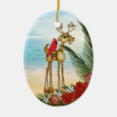 Ornement de Noël de plage tropicale (Devant)