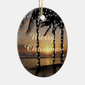 Ornement de Noël de plage tropicale (Dos)