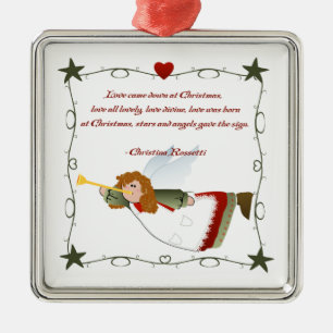 Ornement de Noël de poème d'ange