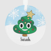 Ornement de Noël de Poop Emoji (dos)