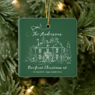 Ornement de Noël de première maison personnalisé