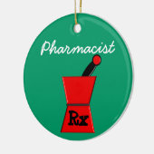 Ornement de Noël de prescription de pharmacien (Gauche)