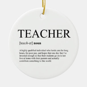 Ornement de Noël de professeur