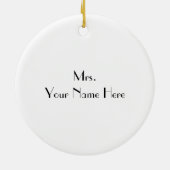 Ornement de Noël de professeur - copie et rose de (Dos)