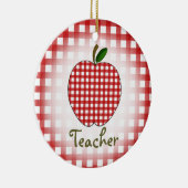 Ornement de Noël de professeur - Gignham rouge (Droite)