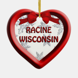 Ornement de Noël de Racine Wisconsin