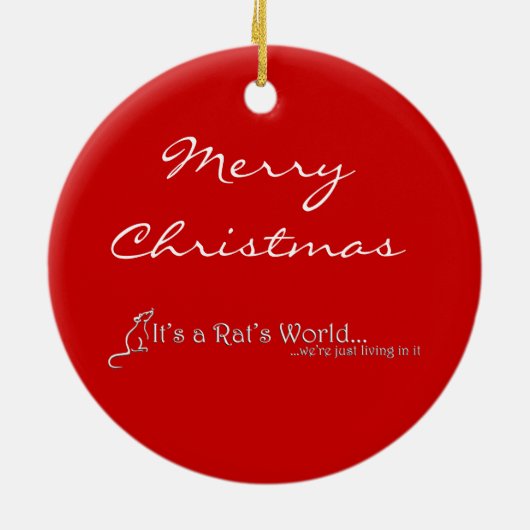 Ornement de Noël de rat (Dos)