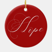 Ornement de Noël de Red HOPE (Dos)