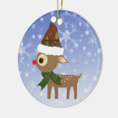 Ornement de Noël de Renne Mignon (Gauche)