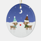 Ornement de Noël de Renne Mignon (Gauche)