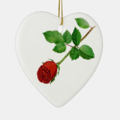 Ornement de Noël de rose rouge (Droite)