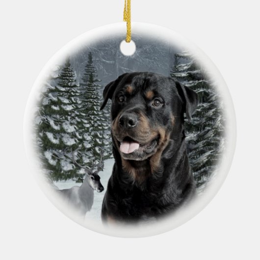 Ornement de Noël de Rottie (Dos)