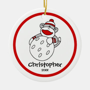 Ornement de Noël de s cognez de singe de golf