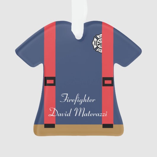 Ornement de Noël de sapeur-pompier (devant)