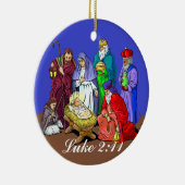 Ornement de Noël de scène de nativité de 2h11 de (Droite)