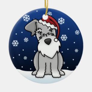 Ornement de Noël de Schnauzer de bande dessinée