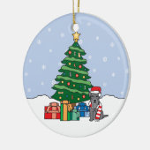 Ornement de Noël de Schnauzer miniature (Gauche)