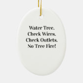 Ornement de Noël de sécurité incendie (Dos)